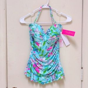 NWT Lilly Pulitzer Carmen Ruffled Tankini Top